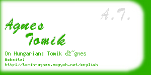 agnes tomik business card